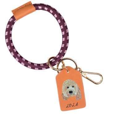 Dog Portrait Key Chain - WINE -