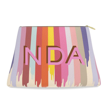 FAIT Á MAIN x TDT Roomy Leather Clutch, RAINBOW DRIP