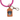 Dog Portrait Key Chain - PINK -