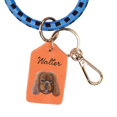 Dog Portrait Key Chain - BLUE -
