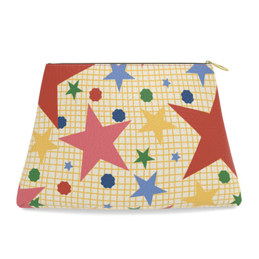Roomy Leather Tile Bag / Clutch- STAR SCATTER by Fait à Main, MAHJ