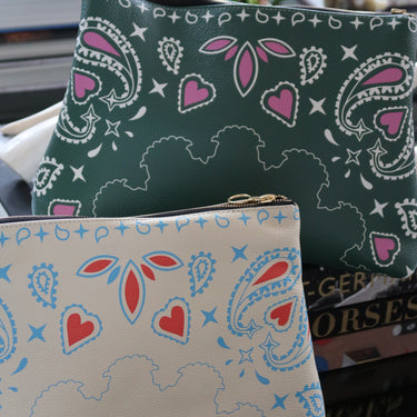 TEXAS MON AMOUR LEATHER POUCH CREAM