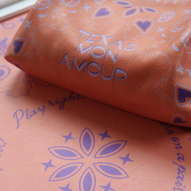 TEXAS MON AMOUR LEATHER POUCH ORANGE