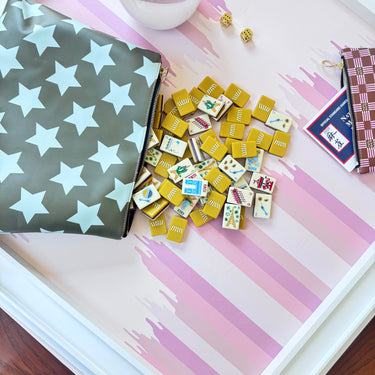 White Couch Design x Tigre de Tartán Mahjong Mat — Artwork by Luisa Rangel de Alba